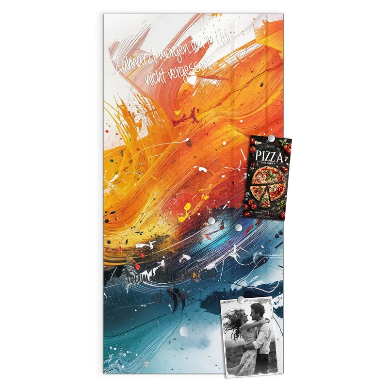 Glas Magnettafel - Farbenexplosion