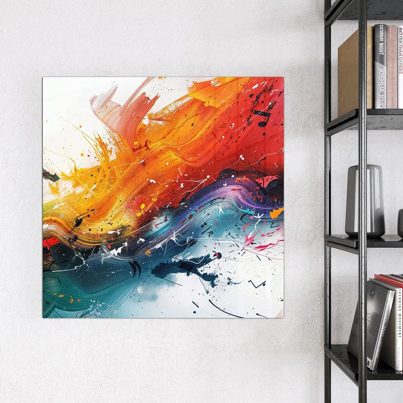 Glas Magnettafel - Farbenexplosion
