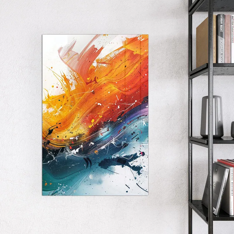 Glas Magnettafel - Farbenexplosion