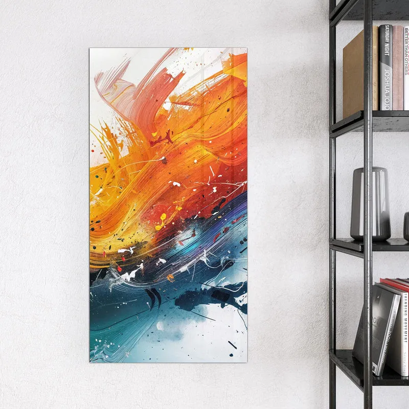 Glas Magnettafel - Farbenexplosion