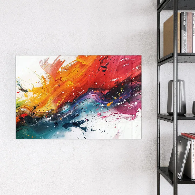 Glas Magnettafel - Farbenexplosion