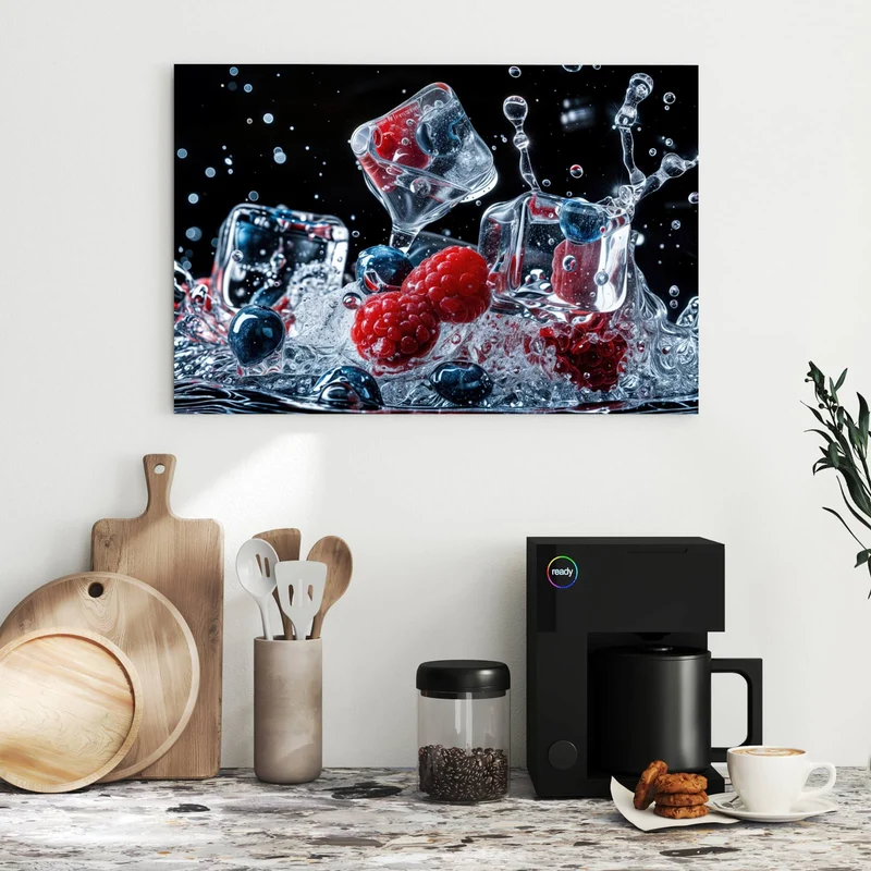 Metall Magnettafel - Eisgekühlte Beeren