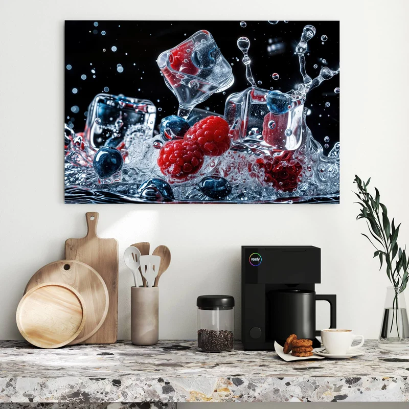 Metall Magnettafel - Eisgekühlte Beeren