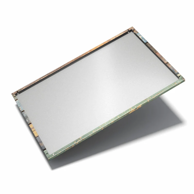 Metall Magnettafel - Planken in Blau und Rost
