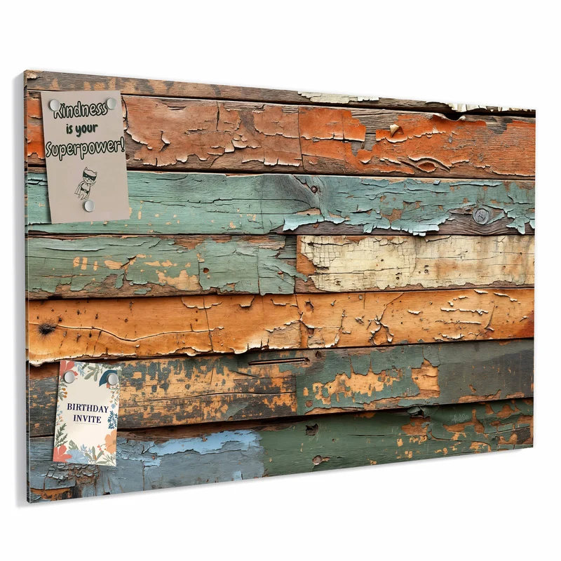 Metall Magnettafel - Antike Holzplanken