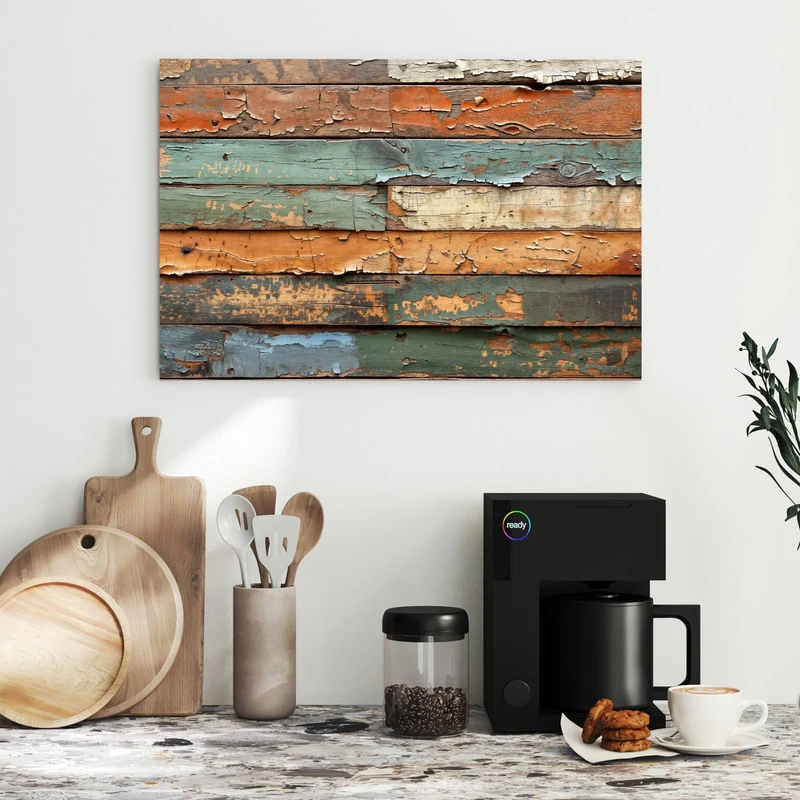 Metall Magnettafel - Antike Holzplanken