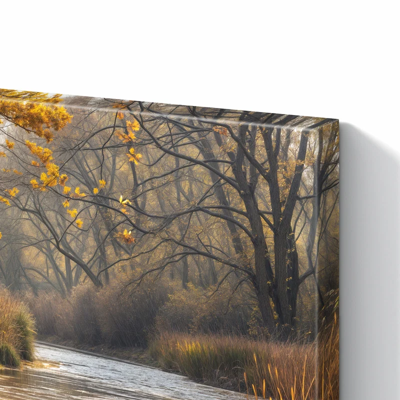 Metall Magnettafel - Schilf am Herbstfluss