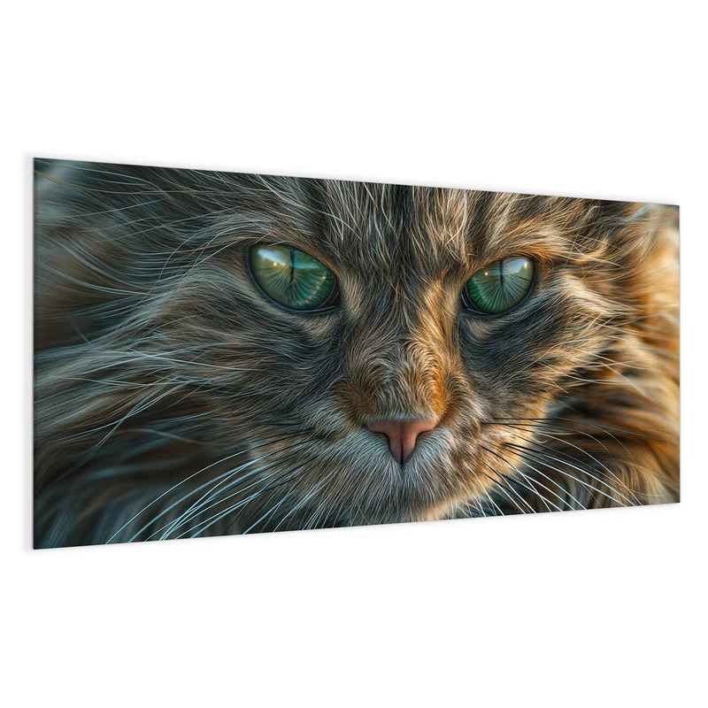 Glas Magnettafel - Getigerte Katze