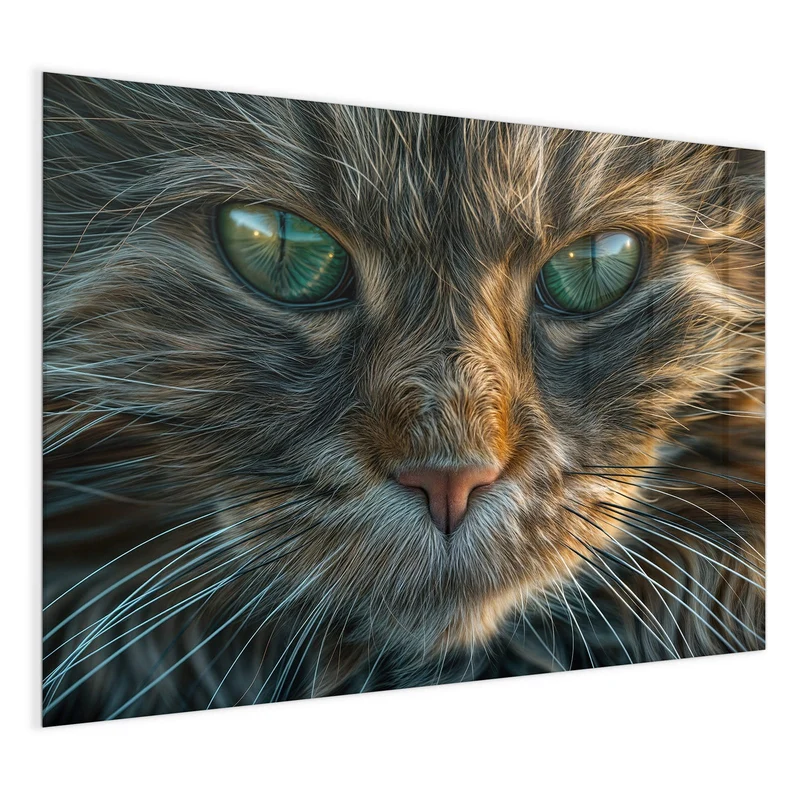 Glas Magnettafel - Getigerte Katze