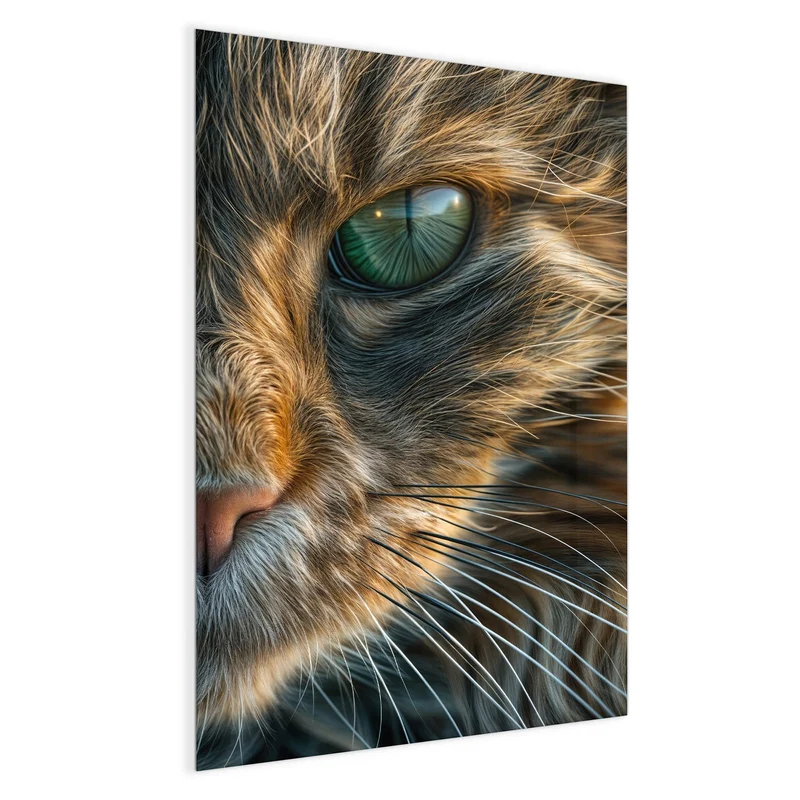 Glas Magnettafel - Getigerte Katze