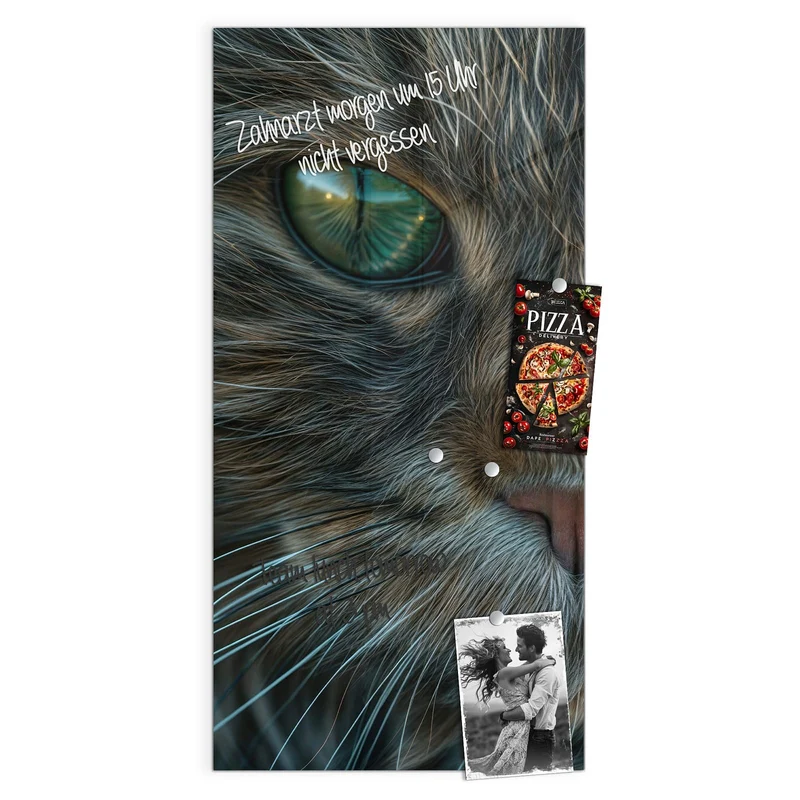 Glas Magnettafel - Getigerte Katze