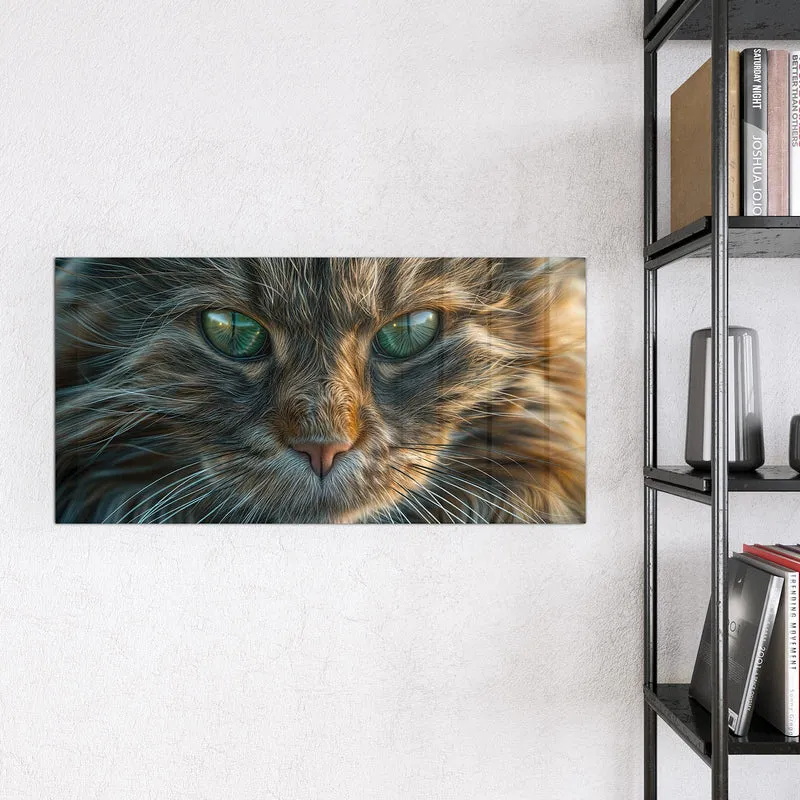 Glas Magnettafel - Getigerte Katze