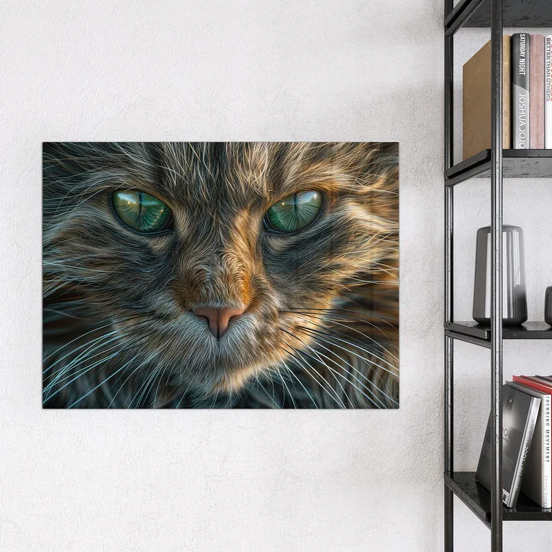 Glas Magnettafel - Getigerte Katze