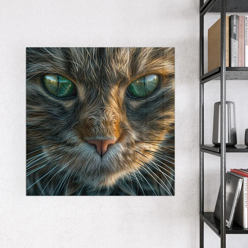 Glas Magnettafel - Getigerte Katze