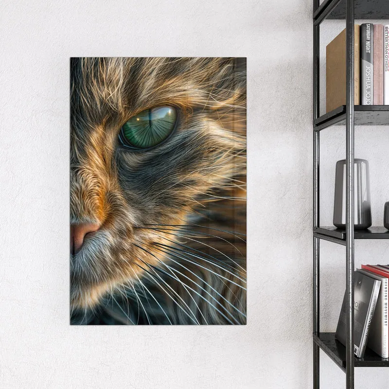 Glas Magnettafel - Getigerte Katze