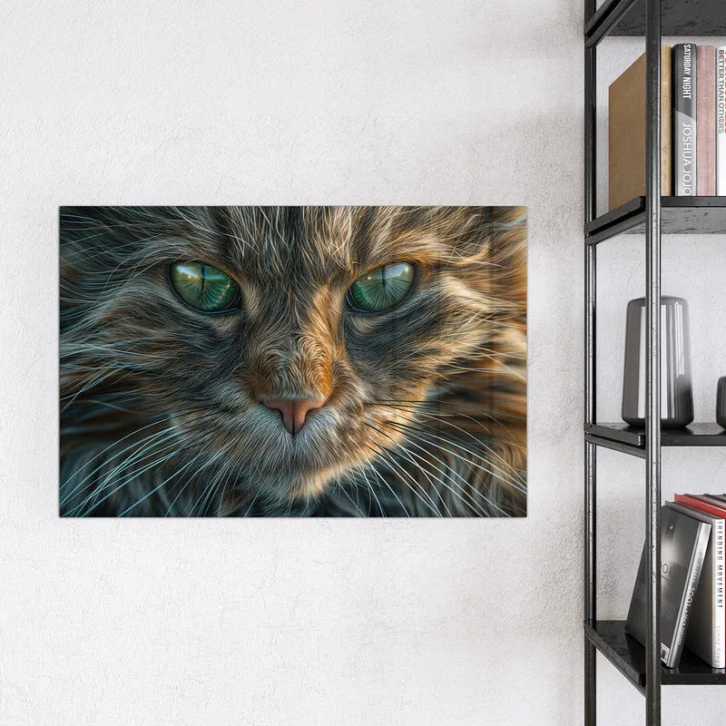 Glas Magnettafel - Getigerte Katze
