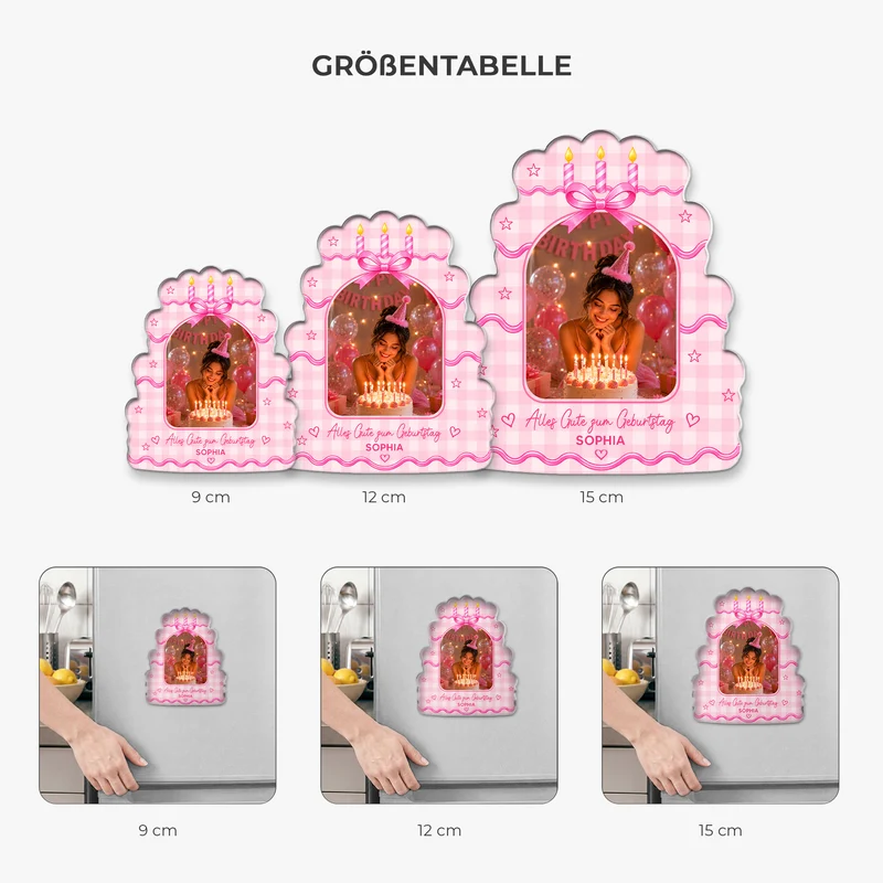 Alles Gute Zum Geburtstag - Personalisierte Geschenke Foto | Acryl Magnet