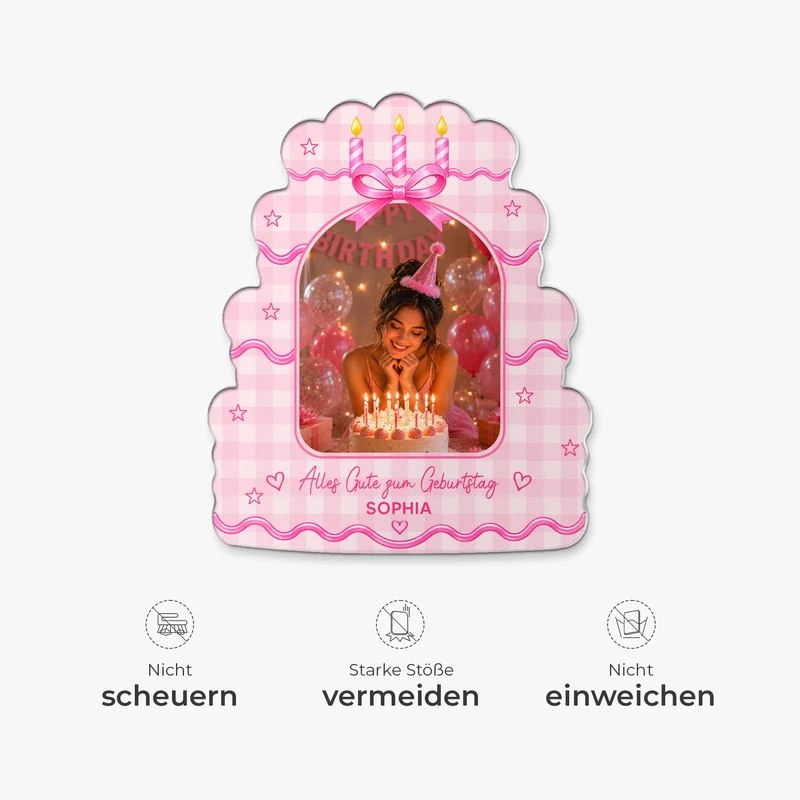 Alles Gute Zum Geburtstag - Personalisierte Geschenke Foto | Acryl Magnet