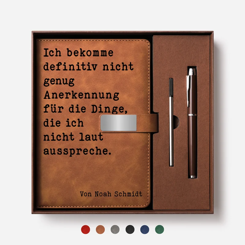 Ich Bekomme Definitiv Nicht Genug Anerkennung Für Die Dinge Die Ich Nicht Laut Ausspreche - Personalisiertes Geschenk | Notizbuch Mit Stift