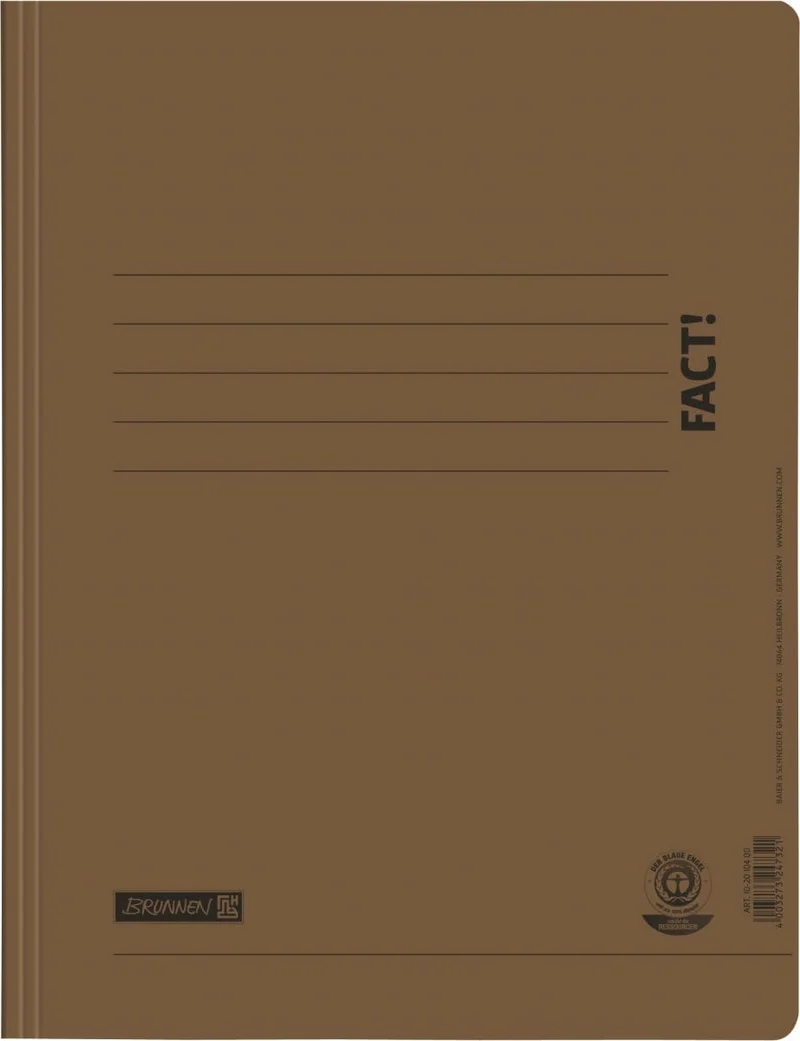FACT! Schnellhefter A4 - Professionelle Ordnung in elegantem Braun