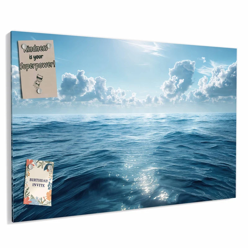 Metall Magnettafel - Ozean unter Wolken