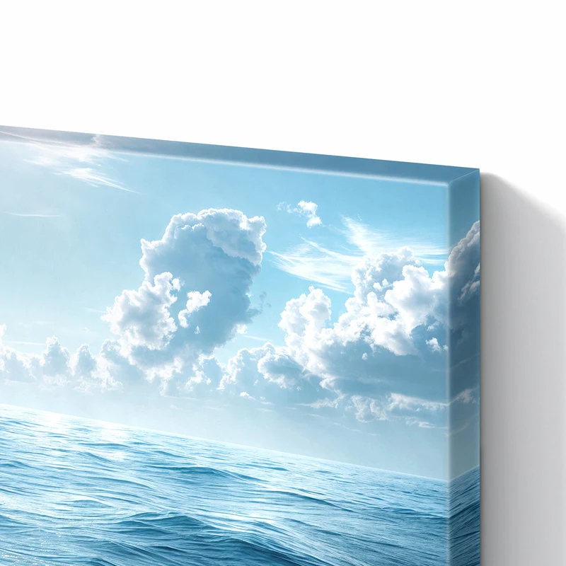 Metall Magnettafel - Ozean unter Wolken