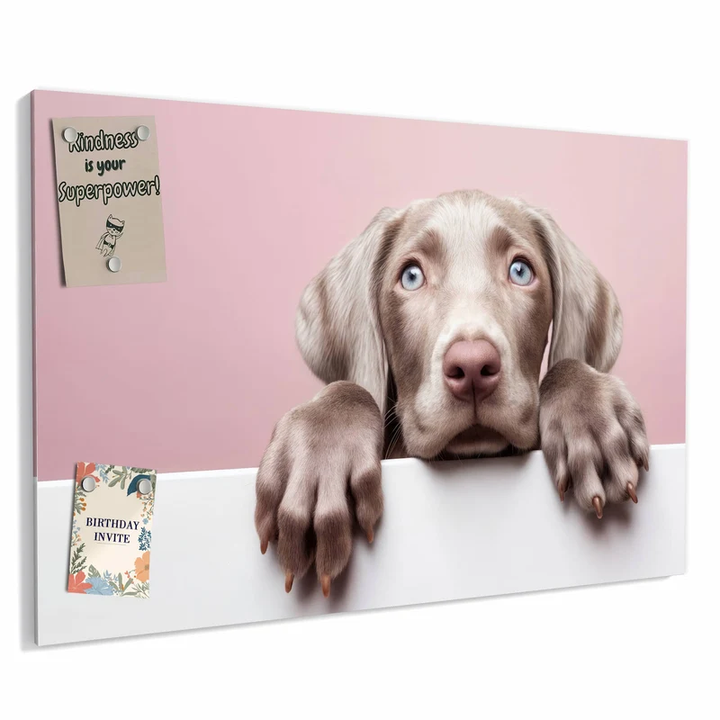 Metall Magnettafel - Weimaraner Welpe