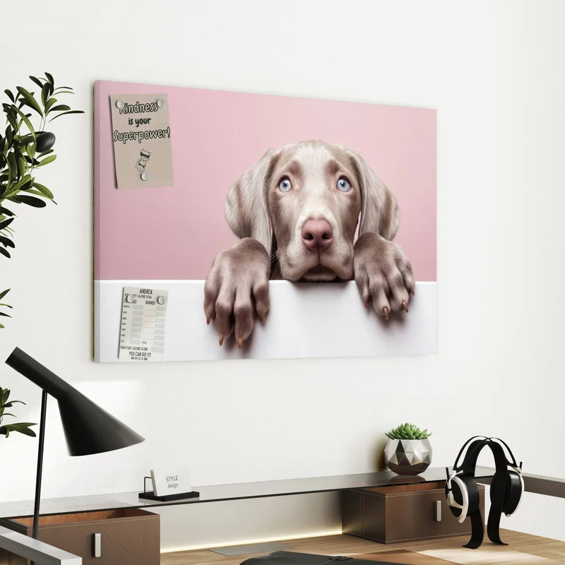 Metall Magnettafel - Weimaraner Welpe