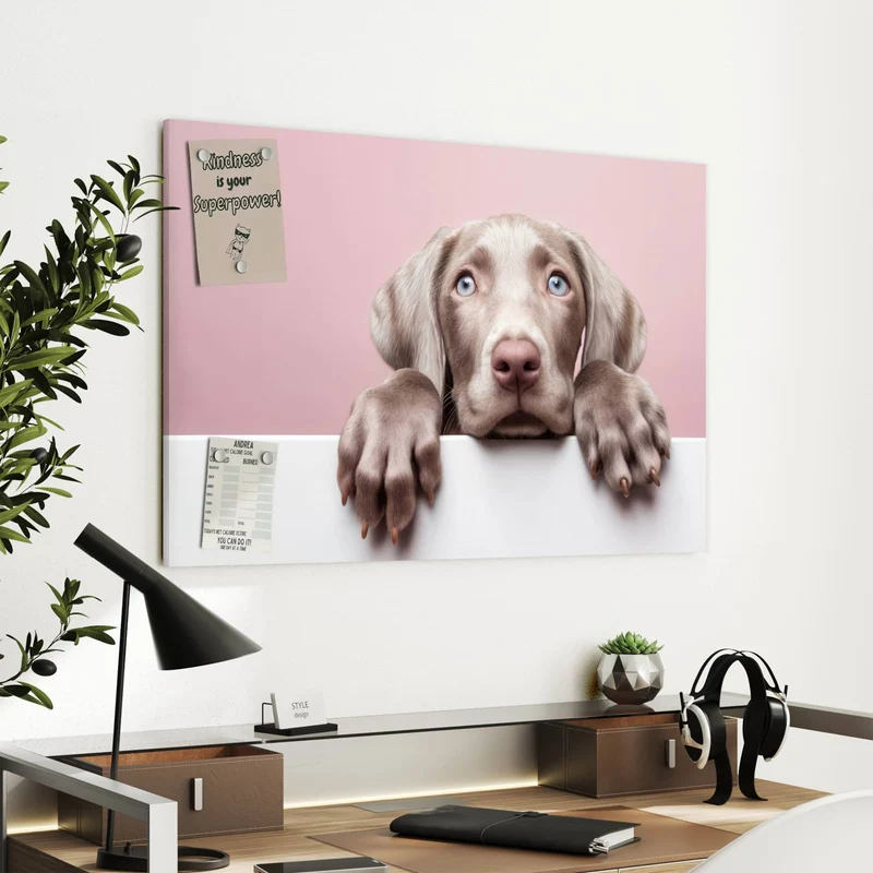 Metall Magnettafel - Weimaraner Welpe