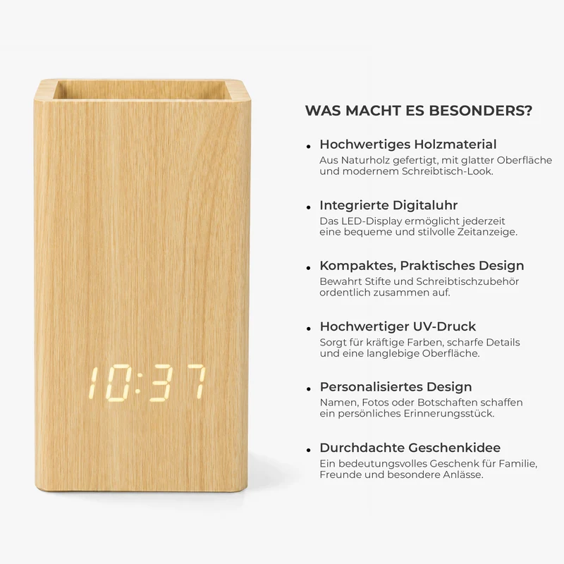 Neues Zuhause Neues Abenteuer Neue Erinnerungen - Personalisierte Geschenke Paar | Stiftehalter Mit Uhr Zum Einzug