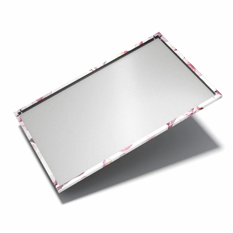 Metall Magnettafel - Kirschblüten auf Weiß