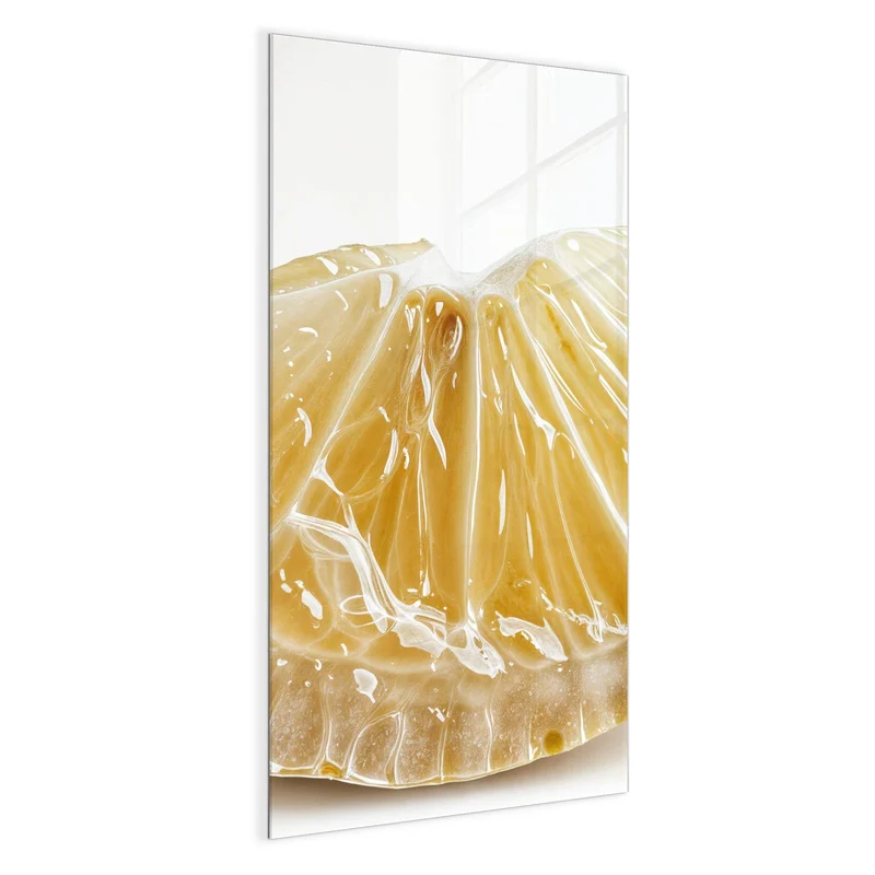 Glas Magnettafel - Zitronenscheibe