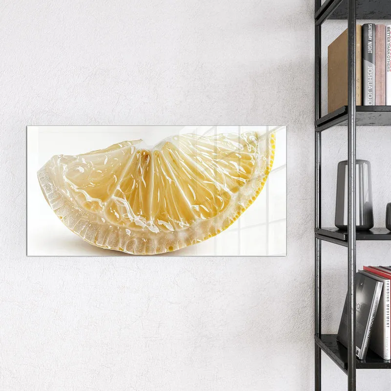 Glas Magnettafel - Zitronenscheibe