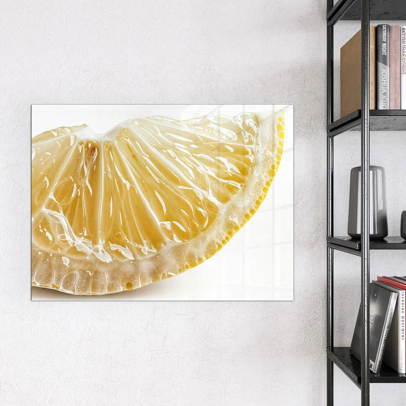Glas Magnettafel - Zitronenscheibe