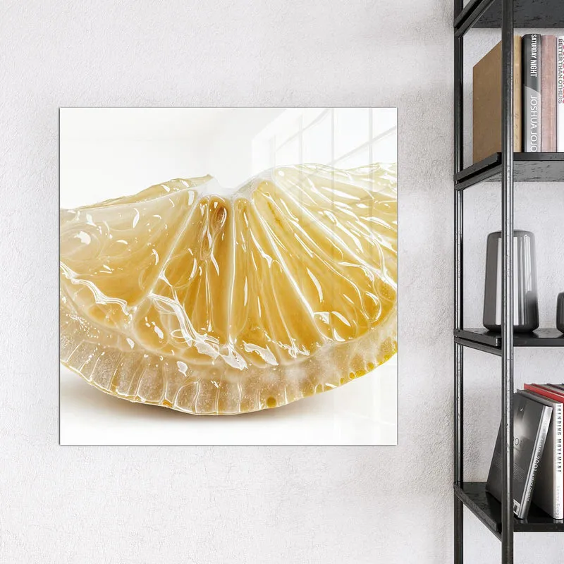 Glas Magnettafel - Zitronenscheibe