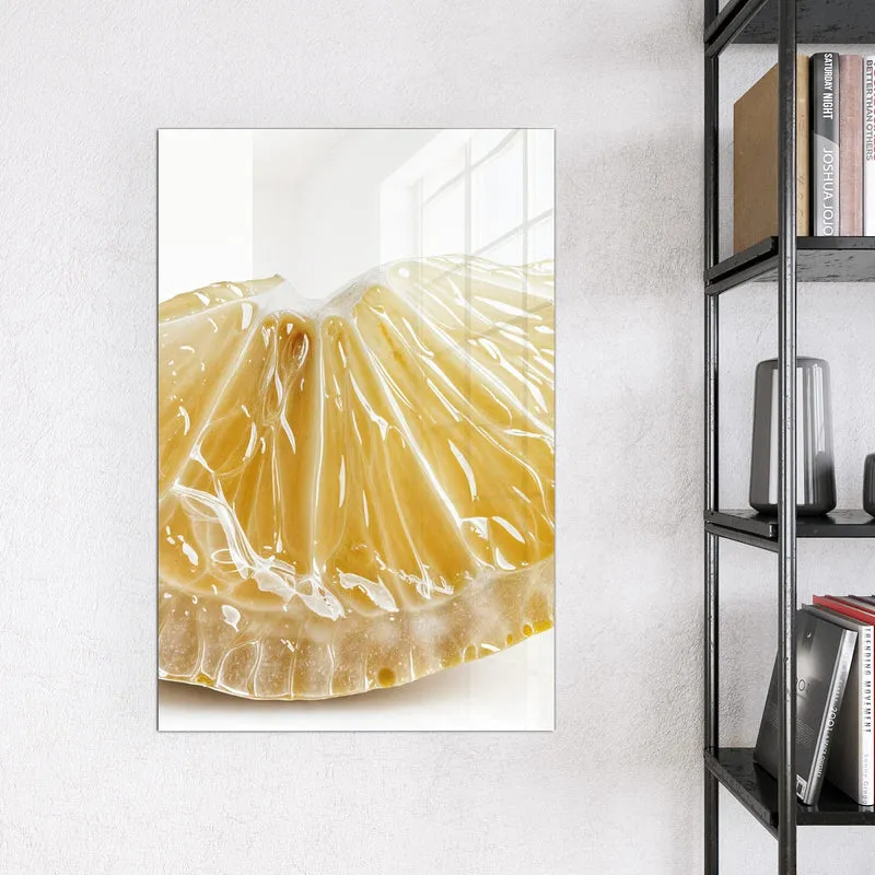 Glas Magnettafel - Zitronenscheibe