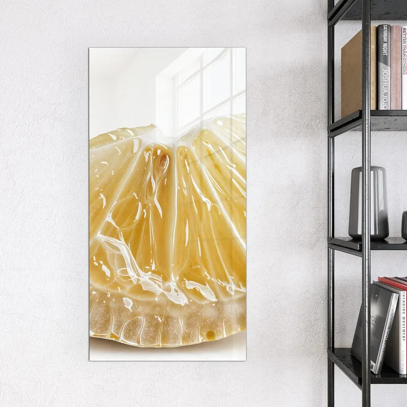 Glas Magnettafel - Zitronenscheibe