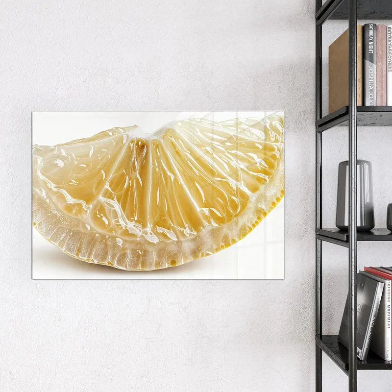 Glas Magnettafel - Zitronenscheibe