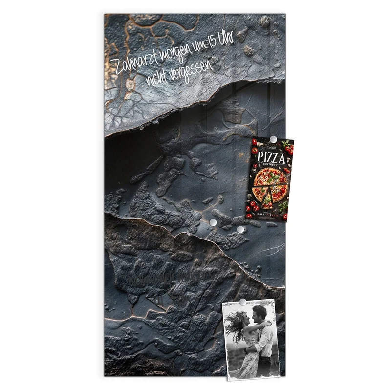 Glas Magnettafel - Dunkle Bronzetextur