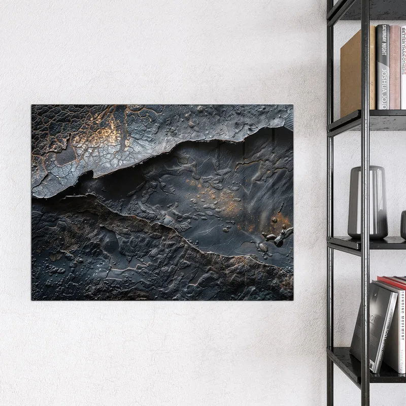 Glas Magnettafel - Dunkle Bronzetextur