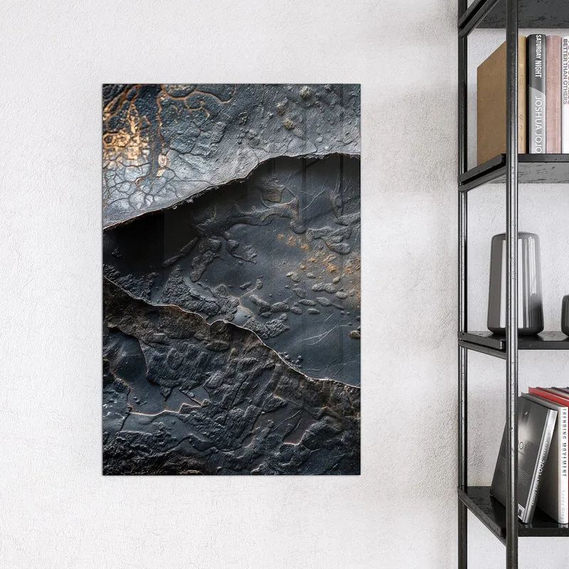 Glas Magnettafel - Dunkle Bronzetextur