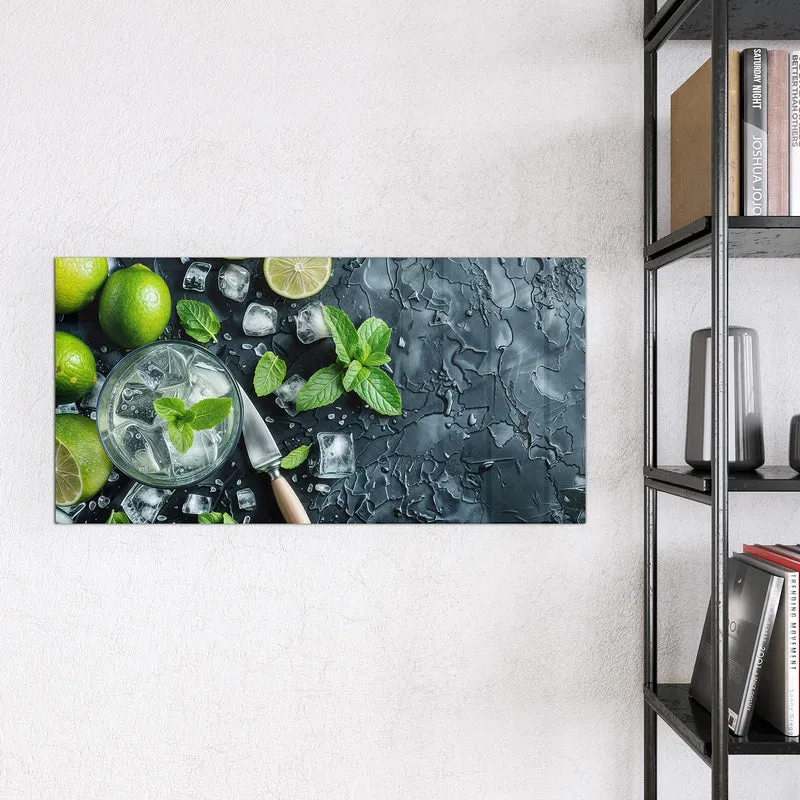 Glas Magnettafel - Frische Limetten