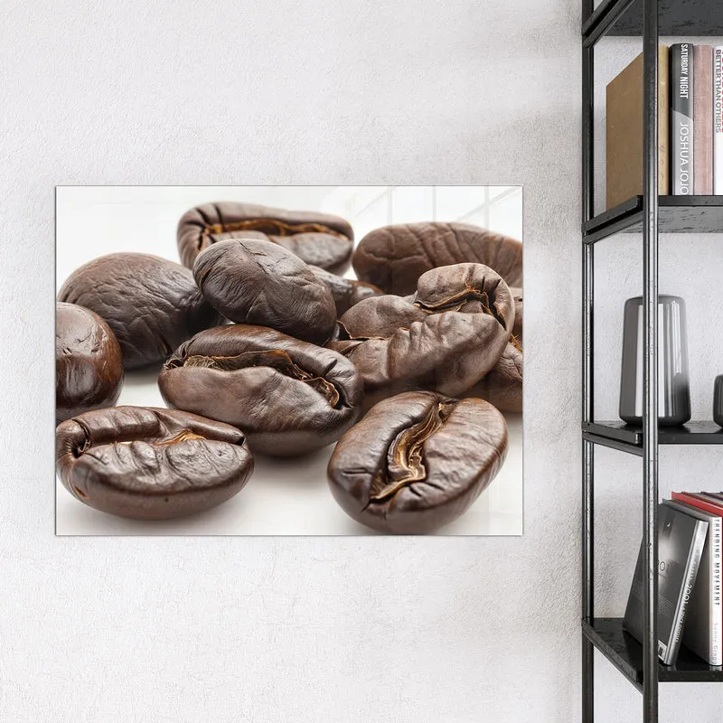 Glas Magnettafel - Geröstete Kaffeebohnen