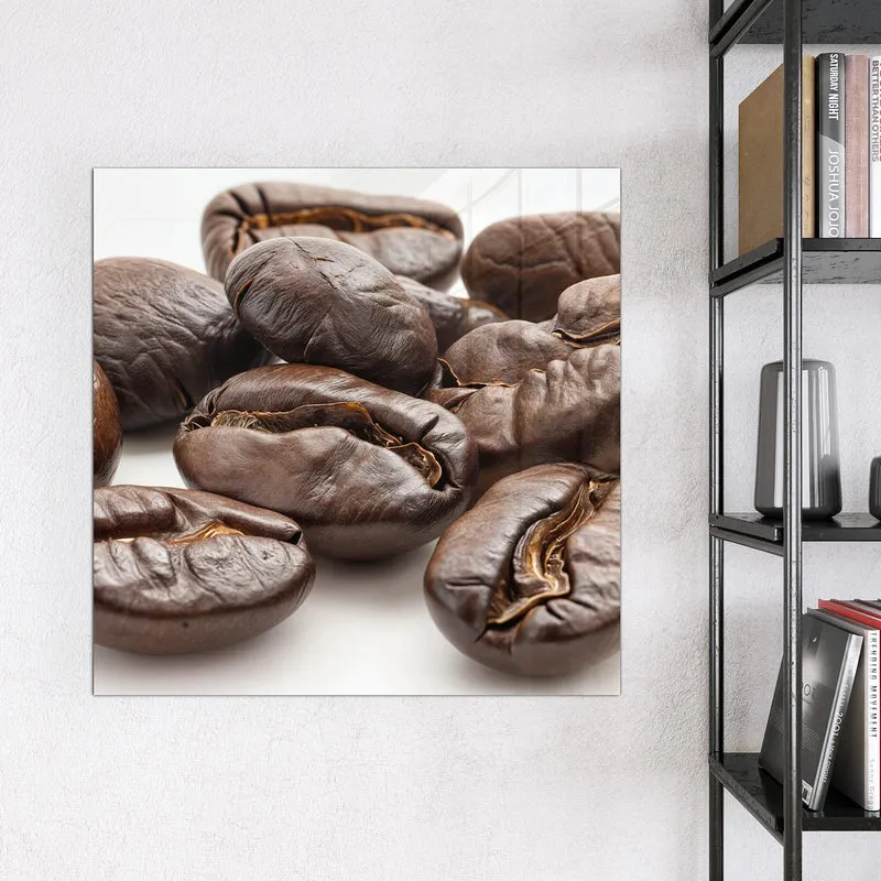 Glas Magnettafel - Geröstete Kaffeebohnen