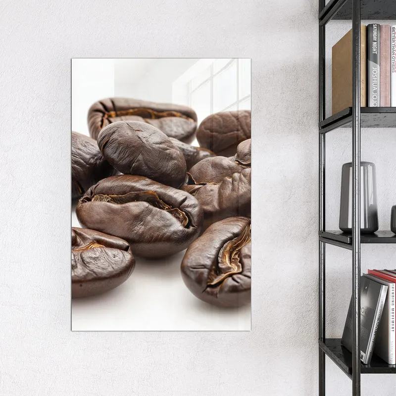 Glas Magnettafel - Geröstete Kaffeebohnen