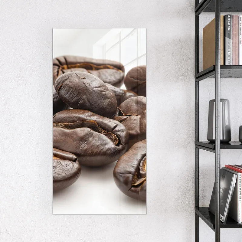 Glas Magnettafel - Geröstete Kaffeebohnen