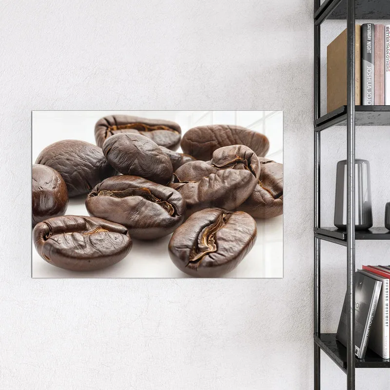 Glas Magnettafel - Geröstete Kaffeebohnen