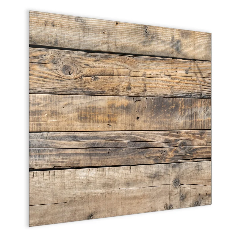 Glas Magnettafel - Helle Holzbohlen