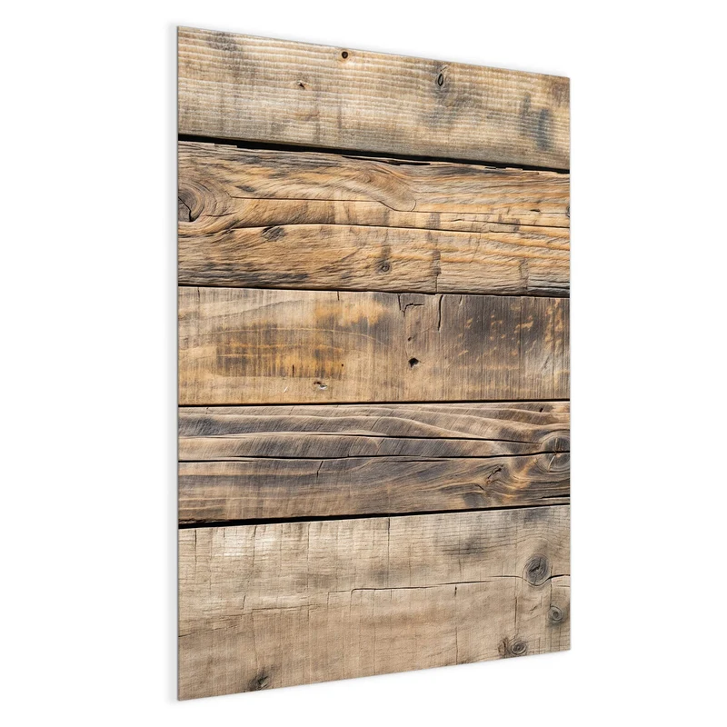 Glas Magnettafel - Helle Holzbohlen