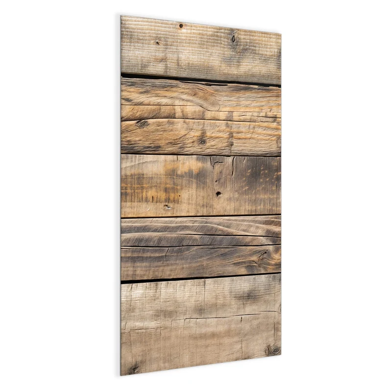 Glas Magnettafel - Helle Holzbohlen
